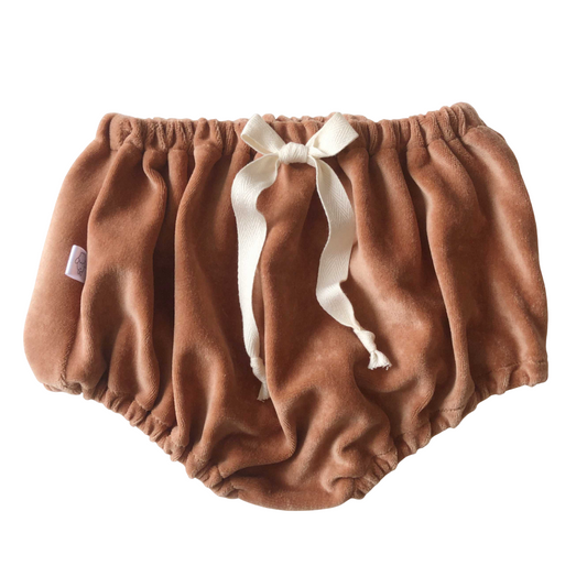 CAPUCINE, la culotte "velours doudou argile" (taille classique)